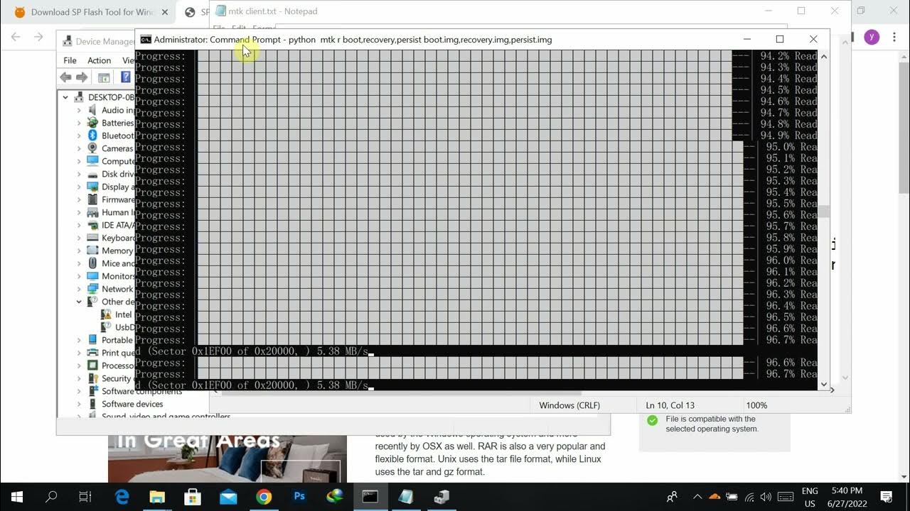 MTK Command Using MTK Client Python - YouTube