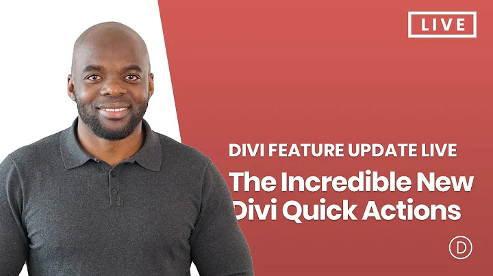 Divi Feature Update LIVE - The Incredible New Divi Quick Actions