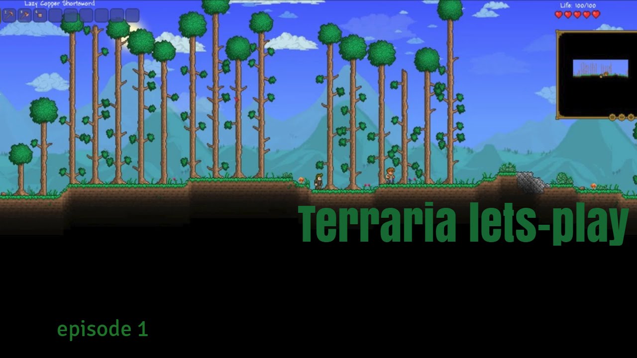 terraria letsplay episode 1 lets get started - YouTube