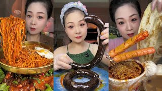 Yummy 344 Eat Chicken 🍗🍗, Meat ,Noodles Pepper ..#eatingshow #yummyfood #mukbang