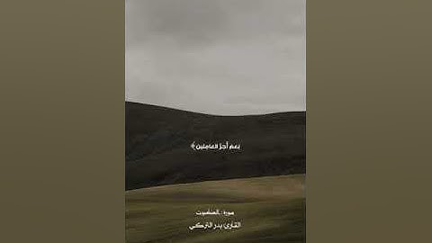 آيات من سورة العنكبوت | القارئ بدر التركي