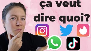 QUE VEULENT DIRE LES RESEAUX SOCIAUX en anglais ?