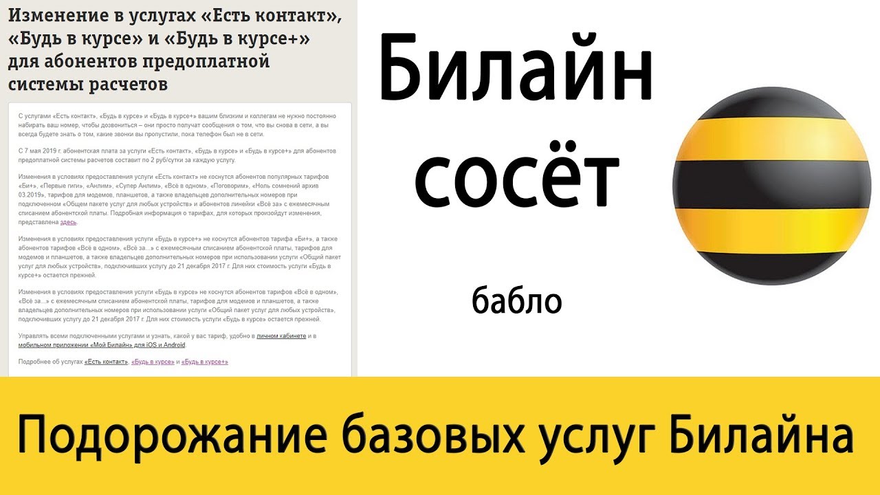 Как подключить «Есть контакт» на Билайне