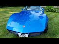 Blue 1975 Corvette