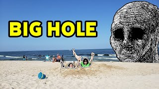Digging a Hole at the Beach