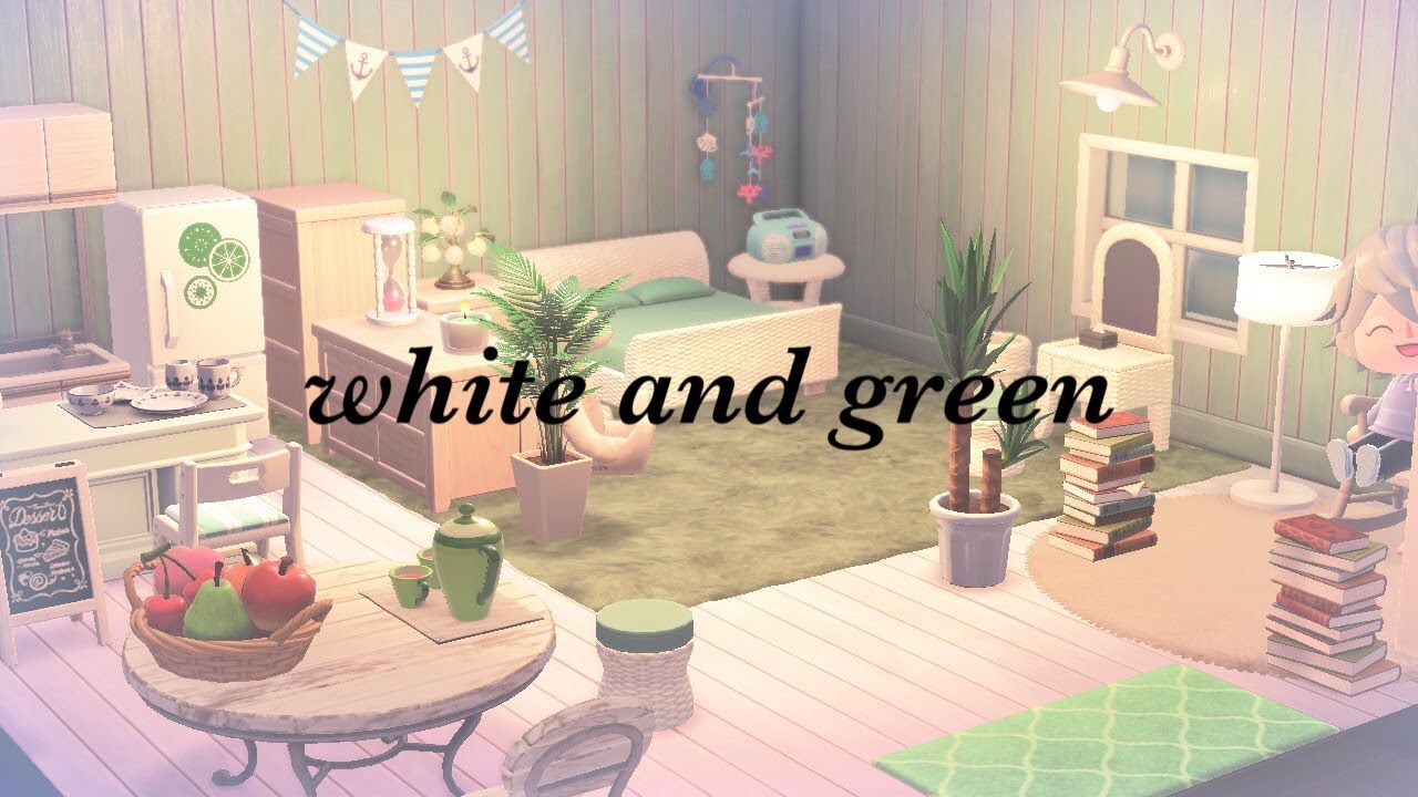 あつ森 内装 白と緑のシンプルなかわいい部屋 あつまれ どうぶつの森 Youtube