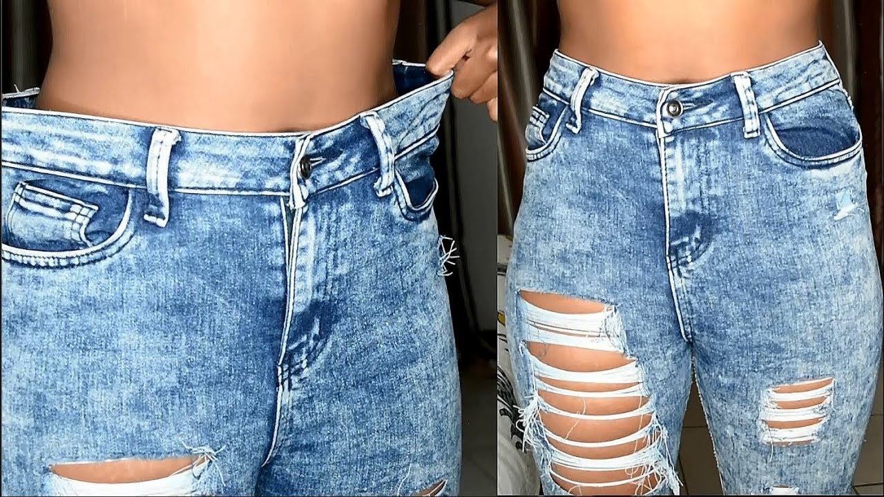 HOW TO: Resize Jeans Waist - YouTube