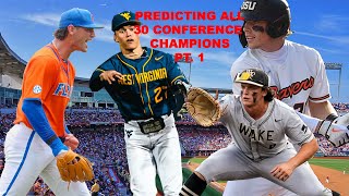 Predicting ALL 30 Conference Champions for the 2024 NCAA Division I Baseball Season Pt. 1