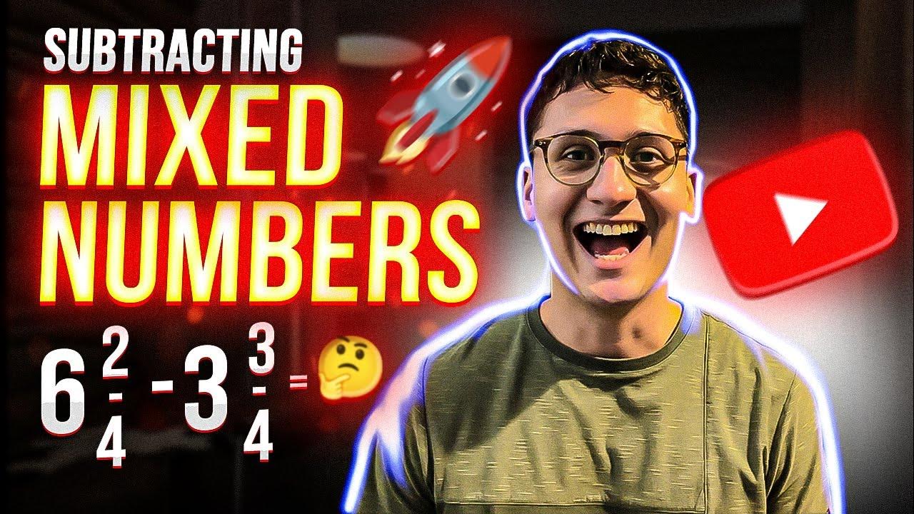 Subtracting Mixed Numbers with Common Denominators + Secret Tip