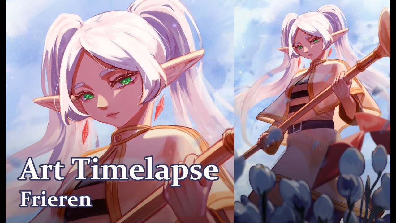 [Clip Studio Paint Timelapse] A Spell to Conjure a Field of Flowers ...