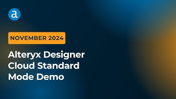 Alteryx Designer Cloud Standard Mode Demo