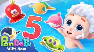 Đồ chơi vui nhộn | Đi tắm cùng đồ chơi | Play & Learn | Nhạc thiếu nhi vui nhộn | Super Pandobi