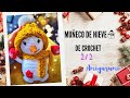 ☃️Muñeco de nieve de crochet amigurumi Para navidad 🎅