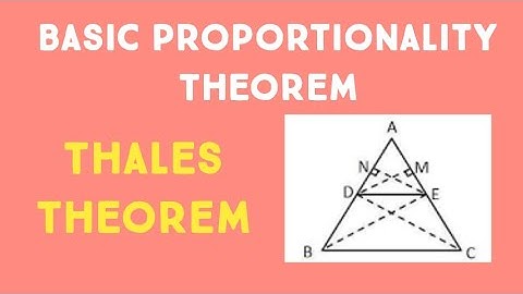 Basic Proportionality Theorem I BPT Theorem l Thales Theorem I Maths