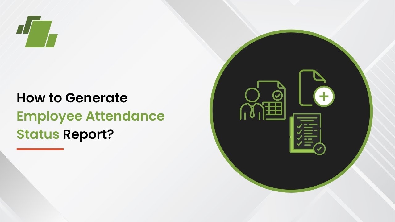 How to Generate Employee Attendance Status Report ? - YouTube