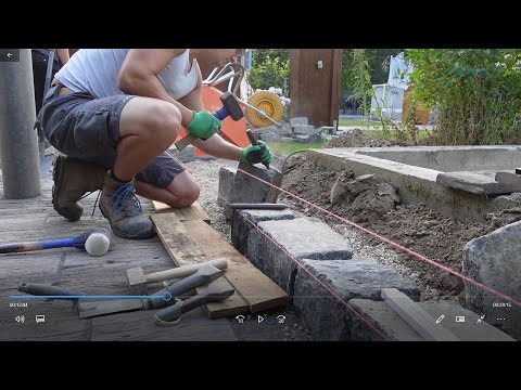 Natursteinmauer selber bauen
