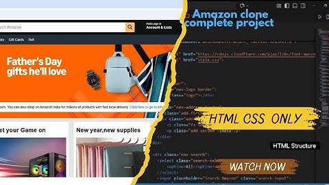Amazon Clone Project 🌟| HTML CSS | Frontend UI | Code + Output🚀