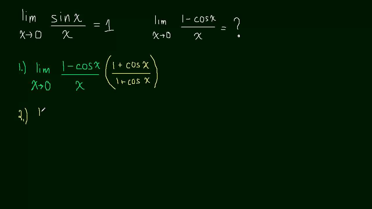 ⁣1.6 Trig Limits  [01]  (1-cosx/x)