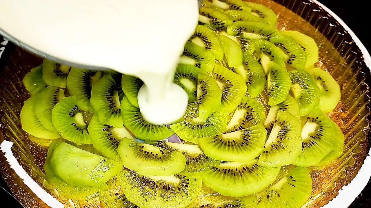 Schneller und einfacher Kuchen mit Kiwi: Nur 3 Zutaten! - YouTube