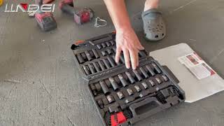 LLNDEI 3/8 inch Drive 12 Point Socket Set 71 Piece