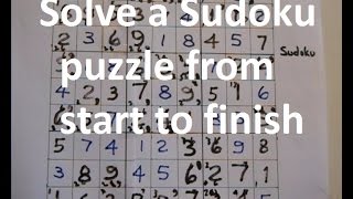 Solving a sudoku puzzle start to finish by smacksman1 354 views 7 years ago 28 minutes