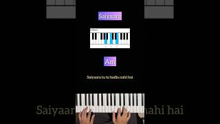 Saiyaara piano tutorial | Easy Chords 🎹😍 #shorts