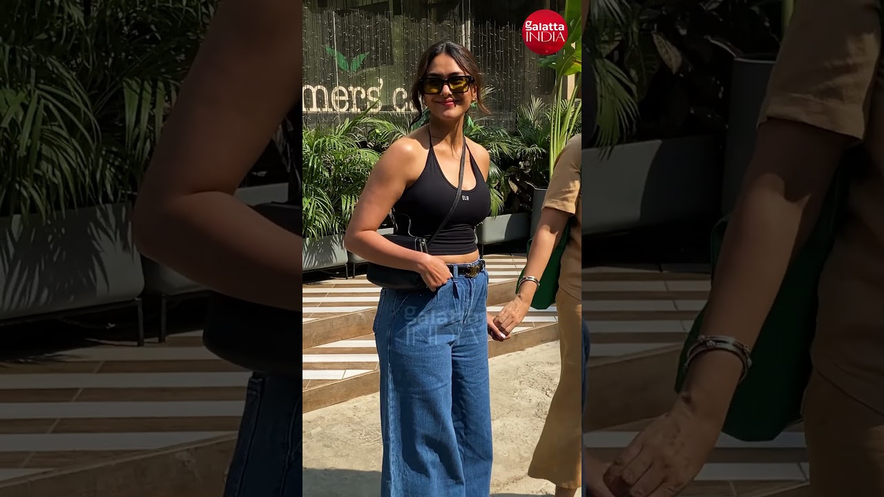 🌿 Mrunal Thakur Spotted at Farmers Café | Casual & Chic Look! ✨🍵 