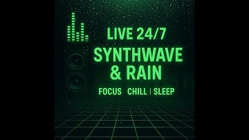 🔴 Live 24/7: Relaxing Synthwave & Rain Sounds 🌧️ Chill, Focus, Sleep