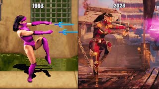 Evolução  'Sai Blast' Mileena - Mortal Kombat 2-12 (1993-2023) 4K