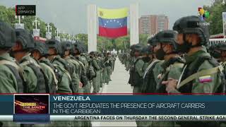 Venezuela government rejects presence of aircraft carriers in the Caribbean