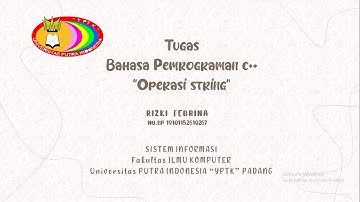 TUGAS BAHASA PEMROGRAMAN II (C++) Operasi String - Pertemuan 3 || RIZKI FEBRINA 19-0267