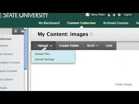 Uploading files to the Content Collection