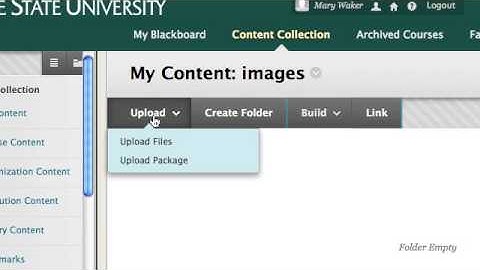 Uploading files to the Content Collection