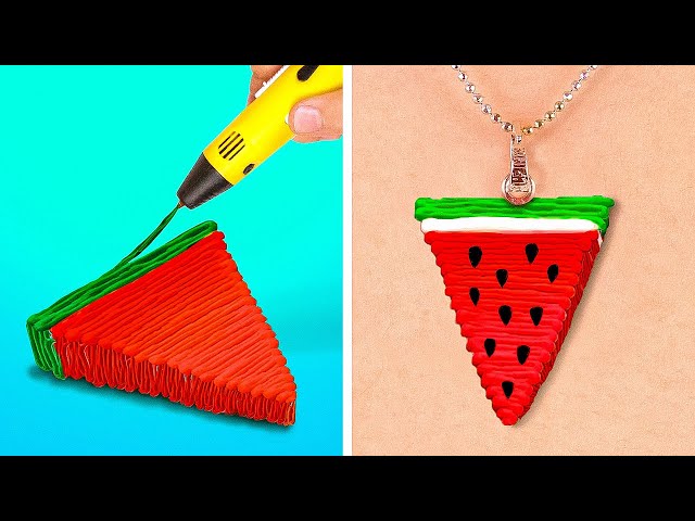 COOL 3D PEN AND HOT GLUE CRAFTS || || Homemade Ideas with 3D PEN And Glue Gun by 123 GO! SERIES class=