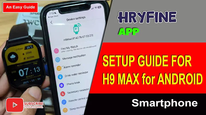 How to Connect H9 Max Smartwatch to iPhone with HRYFINE App