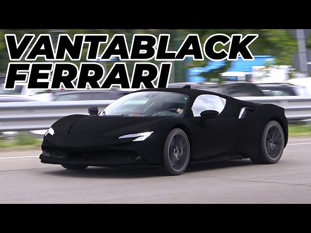 THE BLACKEST FERRARI IN THE WORLD? First VANTABLACK SF90 Stradale 👀 