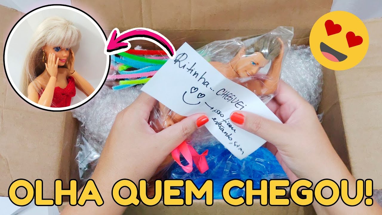 📦 Recebi uma CAIXA ENORME! O que será que tem aqui dentro? 😲 #barbie