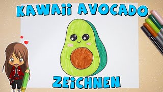 Kawaii Avocado Einfach Malen Für Kinder Ab 5 Jahren Malen Mit Evi Deutsch