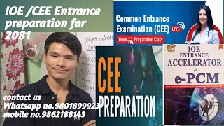 IOE and CEE preparation for 2081 batch || Contact us ||