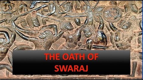 Standard: IV , Subject: EVS -II  , Topic: The Oath of Swaraj