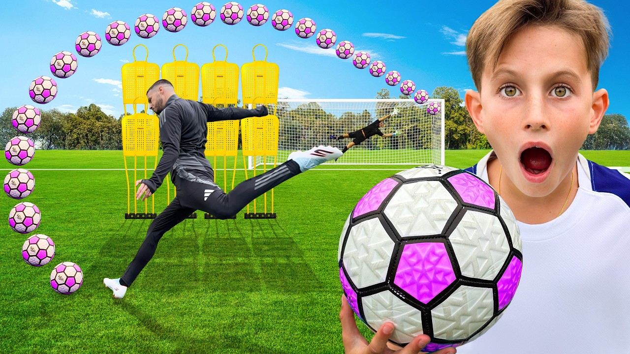 MOST OVERPOWERED SWERVE BALL CHALLENGE FATHER VS SON😱