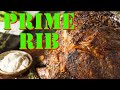 🐄Prime Rib { HERB BUTTER rub with HOMEMADE AU JUS sauce } ON THE GRILL