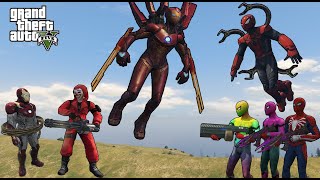 GTA 5 Băng Nhóm Tội Phạm Bắt Iron Man và Điều Khiển Robot Người Sắt Tấn Cong Siêu Nhân Người Nhện