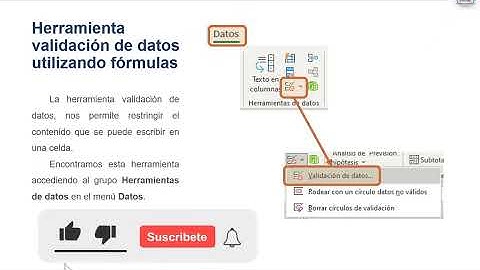 Cómo aplicar validación de Datos Con Fórmulas en Excel