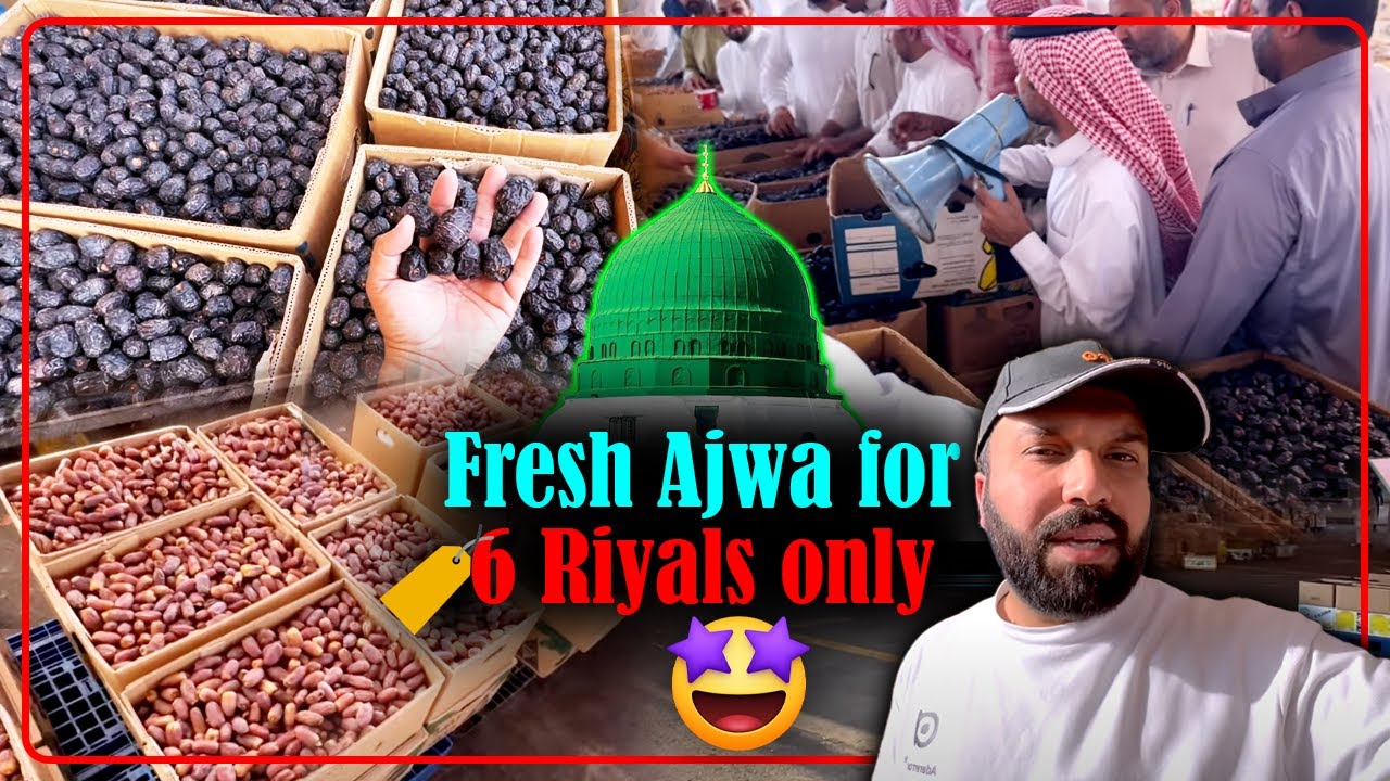 Unbelievable Fresh AJWA Khajoor 6 Riyal KG | Madina Today Dates Market ...