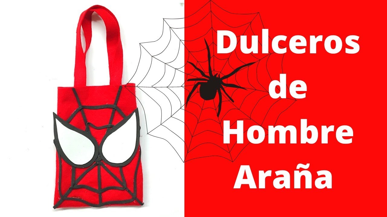 DIY Dulceros Spiderman Hombre Araña | Dulceros para el día del niño |  dulceros de fieltro - YouTube