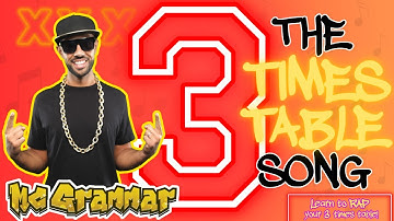 Learn Your Three Times Table in Rap! | MC Grammar 🎤 | Educational Rap Songs for Kids 🎵