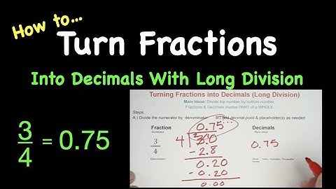 Turn Fractions into Decimals With Long Division