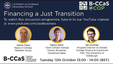 COP26 | Financing a Just Transition