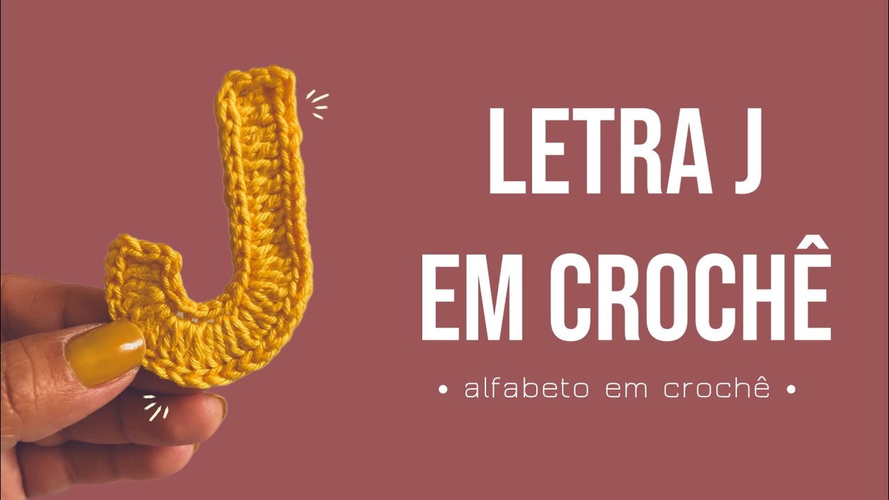LETRA J • ALFABETO EM CROCHÊ • rápido e fácil